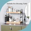 Nroech Bathroom Organizer Countertop, 2-Tier Standing Counter Shelf with Basket,