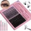 320PCS Eyelashes Individual Kit - 2 Styles Cluster Lashes Kit