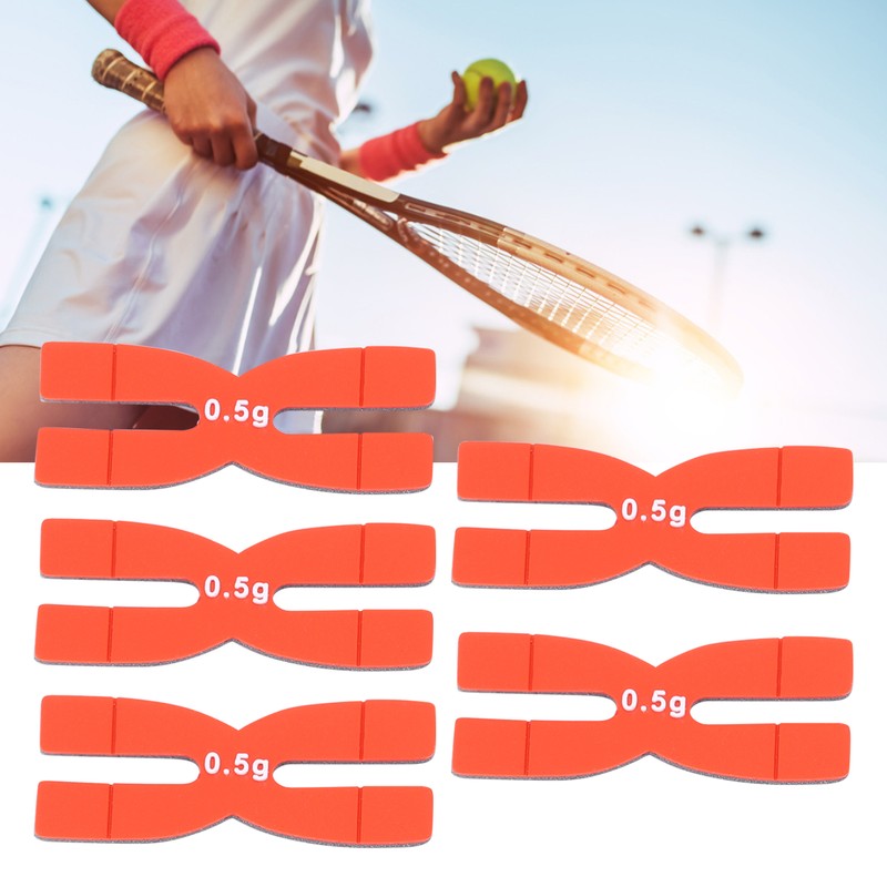 POWERTI 5pcs 0.5g Tennis Badminton Racket Weight Balance Strips Silicone