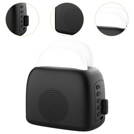 perfeclan Tragbarer Soundmaschine Schlafmaschine Einstellbarer Desktop mit 6 beruhigenden Geräuschen für Schlafmeditation Kinder, Schwarz