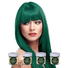 4 x La Riche Directions Semi-Perm Hair Colour,4X 88ml, Alpine Green