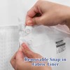 CYPL No Hooks Required Waffle Weave Shower Curtain with Snap