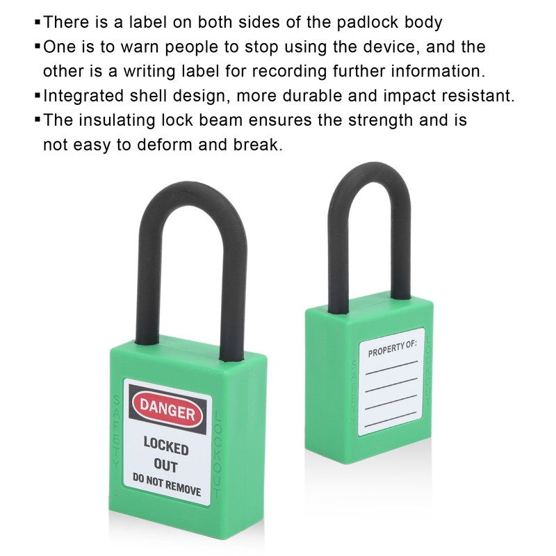 10Set 38mm/1.5in Safety Padlock Engineering Insulation DustProof for Factories Construction