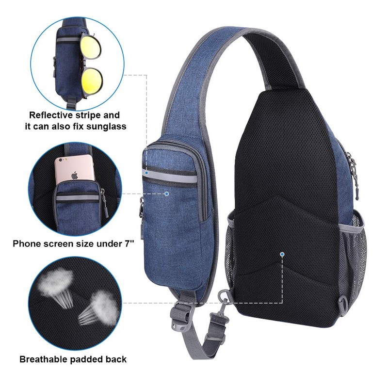 WATERFLY Sling Backpack Sling Bag Shoulder Backpack Shoulder Bag Adjustable
