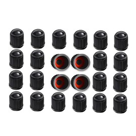 Dust cap Tyre Valve Caps with O Seal Ring, Universal Stem Dust Covers for SUV, Cars, Bike, Motorcycles, Trucks, Heavy-Duty, Airtight Seal, Screw-On 24 pcs