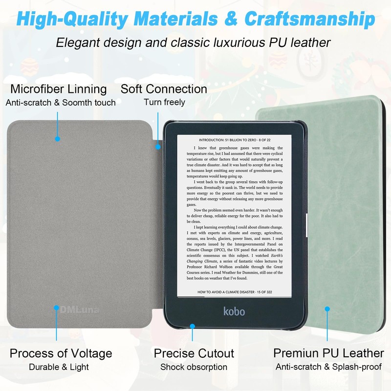 DMluna Case for 2024 Kobo Clara BW/Colour / 2E, Tolino