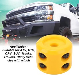 Winch Hook Stopper, Rubber Winch Hook Stopper with Hex Wrench, Rubber Winch Stopper, Heavy Duty Rope Hook for ATV, UTV, SUV, ORV, Truck (YELLOW)