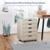 Zanzio Home Office Mobile File Cabinet with 2 Deep Drawers