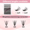 Individual Lashes 300pcs 20D+40D+50D Mixed Lash Clusters D Curl Cluster