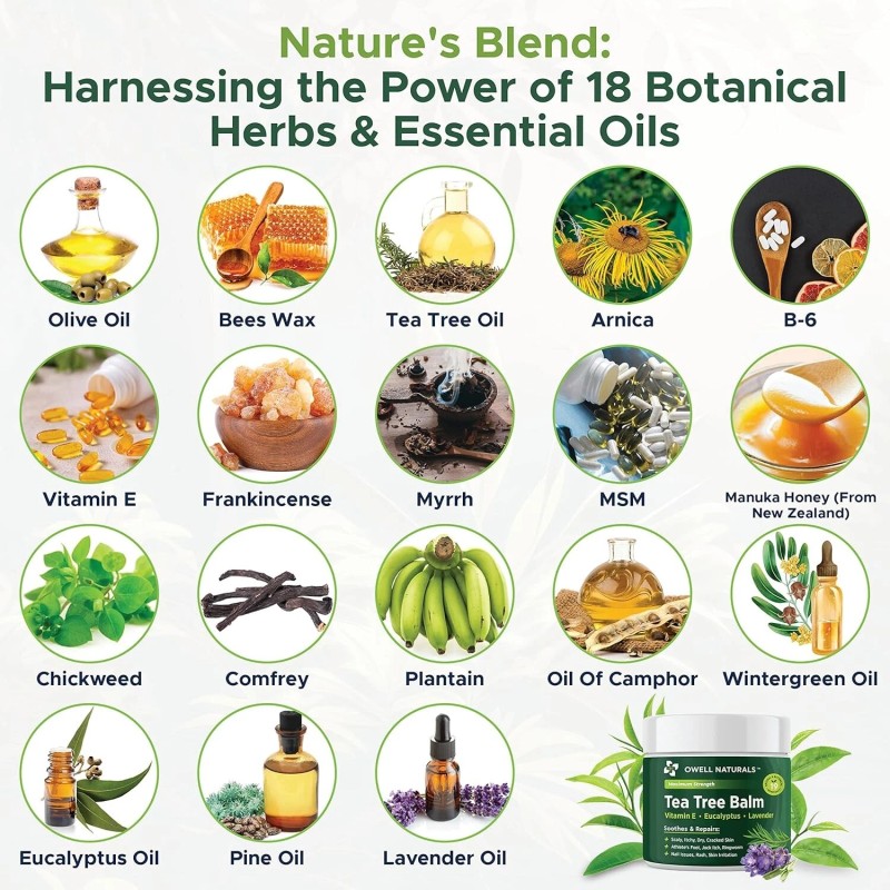 Tea Tree OWELL NATURALS Tea Tree Balm Oil with Vitamin