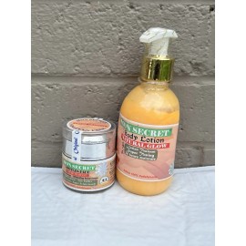 evob Mon secret Natural Glow fast action body lotion & face cream. evob seal