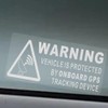 Warning On Board GPS Tracking Device Vehicle Sign Sticker Protected
