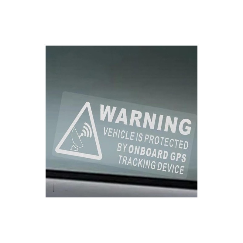 Warning On Board GPS Tracking Device Vehicle Sign Sticker Protected