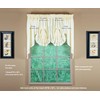 Today's Curtain, Forget-Me-Not Swag 38", Ecru/Rose, 60" W x 38"