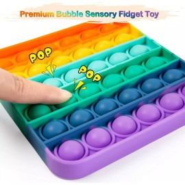 Unbranded Pop Push Fidget Toy Bubble Sensory Stress Relief Kids Family Square Game Gift US - 1x Pack - 36 POP (Square)