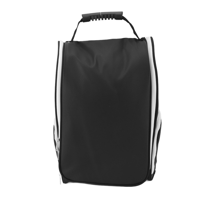 Golf Shoe Bag Convenient PU Leather Black Waterproof Dustproof Sport