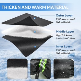 MIXC Outdoor Faucet Cover for Winter - 2 Packs 7.09''W x 10.24''H Water Socks Freeze Protection Pipe Insulation Reusable Waterproof Insulated Spigot Backflow Cover