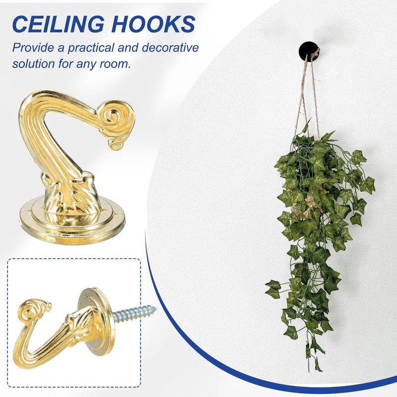 PATIKIL Swag Hooks, 4 Pcs Heavy Duty Ceiling Hooks with