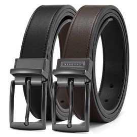 CHAOREN Kids Belt - 1 1/4" Dress Reversible Boys Belt for Youth - One Leather Belt Two Style
