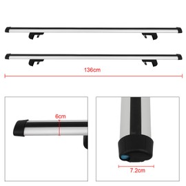 SCITOO Universal 52" Window Frame Roof Rack Cross Bars,for Rooftop Cargo Carrier Bag Basket Luggage Kayak Canoe Bike Snowboard Skiboard