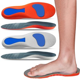 Orthopädische Einlegesohlen: 2 Paar bequeme orthopädische Einlegesohlen bei Hallux Valgus und anderen Fußproblemen, bequem und rutschfest, hochwertige Polsterung (Größen 41–42)