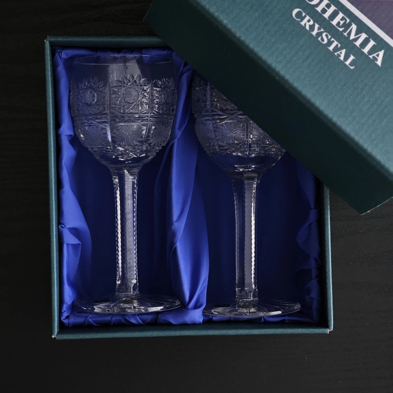 Bohemian Czech 4½ oz (135 ml) Crystal Wine Glass Hand