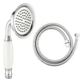 Shile - Alcachofa de Ducha de Mano (latón, 1,5 m), Tradicional, Chrome Hand Shower with Hose