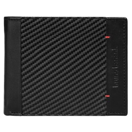 bruno banani Genuine Leather Men's Wallet, Flat Wallet with RFID Protection, Wallet with Coin Compartment, Mini Wallet for Cards, Black, 022209, black