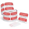 L LIKED 250 Raffle Tickets Rolls, Red (4 Color Selection),Double