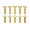 DTGN 14pcs M3x10mm(DxL) Brass Head Machine Screws Suitable for Machinery