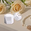 1 Piece Ring Box Wedding White Ring Box Wedding Hexagonal