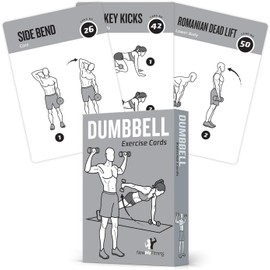 Workout Exercise Cards – Instructional Fitness Deck for Home & Gym Training | Beginner to Intermediate | Strength Training Guide for All Levels(Dumbbell, Vol 1)