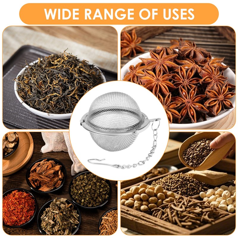 2 Pcs Stainless Steel Mesh Tea Balls, 4.5cm & 5.5cm