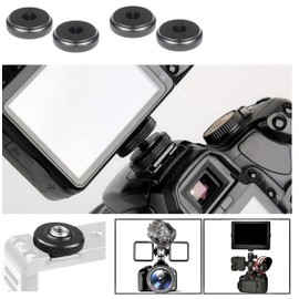 1/4" Camera Screw Fastener Female 1/4 inch Adapter Camera Tripod Durable Metal Hot Shoe Cold Shoe Adapter Shooting Accessories Fixing Spacer Auxiliary Tool 1/4"-20-LK-NT (T6-D23-AL 4pcs)