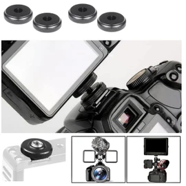 1/4" Camera Screw Fastener Female 1/4 inch Adapter Camera Tripod Durable Metal Hot Shoe Cold Shoe Adapter Shooting Accessories Fixing Spacer Auxiliary Tool 1/4"-20-LK-NT (T6-D23-AL 4pcs)