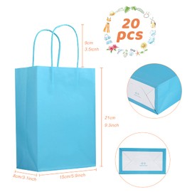 Kesote 20 Bolsas de Papel con Asas para Caramelos Bolsas de Papel para Regalos de Fiestas o Navidad 10 Colores