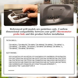 3.6" Grill Thermometers Replacement Guage for Nexgrill 720-0830A 720-0898 720-0882A,Stainless Steel Grill Thermometer Replacement for Kenmore 146.23673310 119.16144210 148.23683310 146.23673310