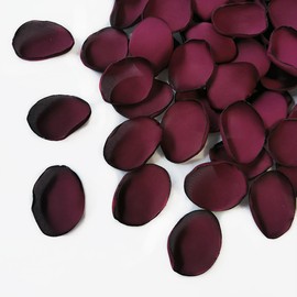 400pcs Satin Silk Rose Petals, Artificial Wedding Petals for Aisle Table Centerpiece/Flower Girl Basket, Reusable Flower Petals for DIY Party/Valentine's Day/Bridal Shower (Wine Red)