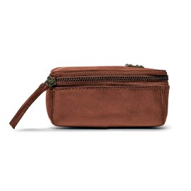 DRAKENSBERG travel cable-organizer and case for headphones, Tech Kit, leather, coffee brown, DR00081