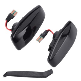Luz Lateral LED Dinámica, Compatible con i10, Getz, Elantra, Sonata, Color Ámbar, Lente Ahumado, Material ABS, 2 Piezas con Herramienta de Montaje