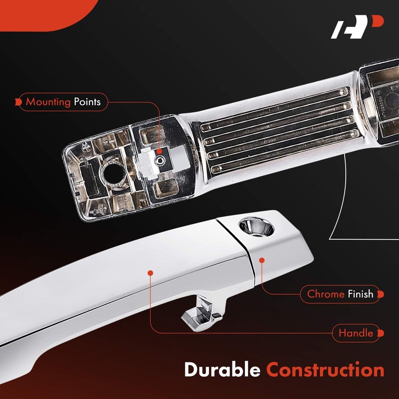 A-Premium Front Left Driver Side Exterior Door Handle with Keyhole