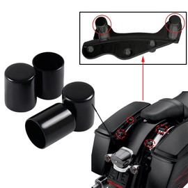 4 PCS Black Docking Hardware Cover Kit Magnet Cover Caps Kit for Harley Road King Street Glide 2009-2021