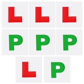 The Lord of the Tools 8PCS Learner Plate for Driver Learner Self Adhesive Red L Plate and Green P Plate Sticker PVC Car Learner Sign for Car Window 178 x 178mm