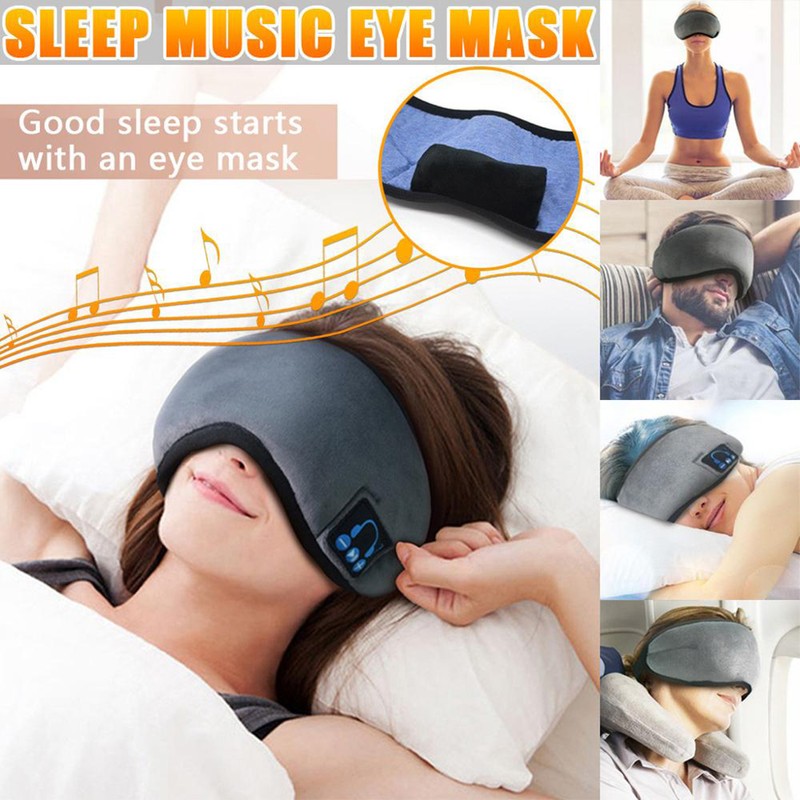 Bluetooth Sleep Headphones Eye Mask Wireless Bluetooth 5.0 Headphones Travel