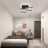 Garwarm Modern LED Ceiling Light, Dimmable 3 Heads Squares Ceiling