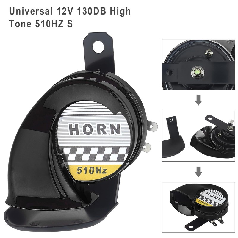 Windance 130DB 510HZ High Tone Electric Horn Waterproof Loud Snail
