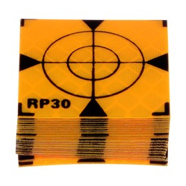 HARFINGTON 20pcs Survey Reflector Sheets 30mm Self-Adhesive Reflective Tape Survey Target Mark for Total Stations, Yellow