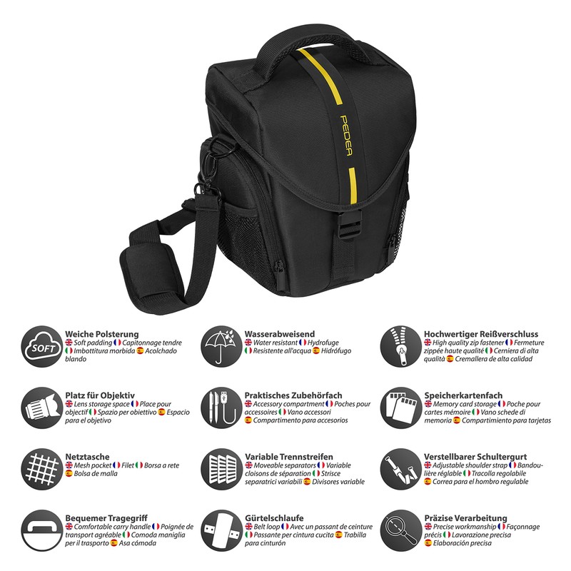 Essex Large SLR Case with Rain Cover and Screen Protector