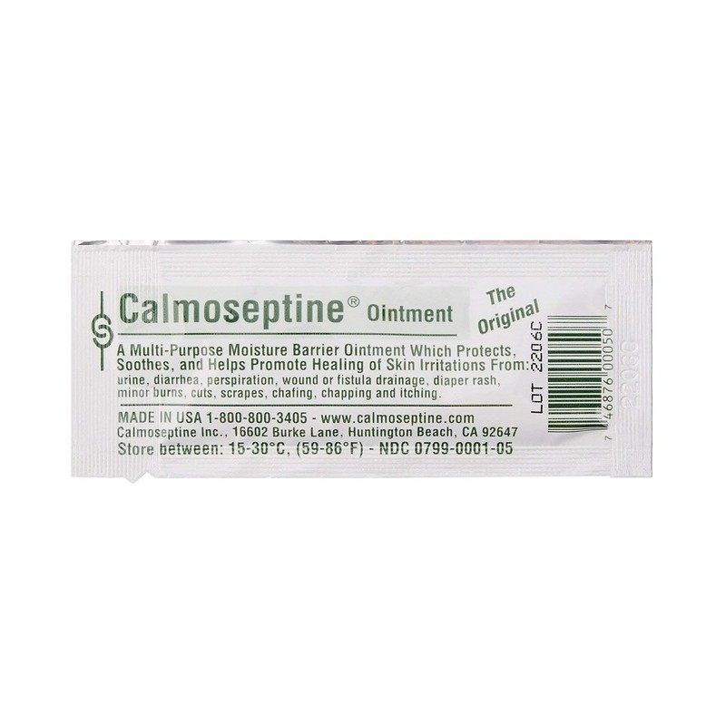 Calmoseptine Ointment Foil Packets 1/8 Oz 3.5G for Rashes and