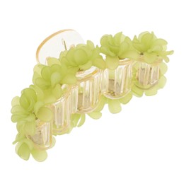 IWOWHERO Large Floral Hair Claw Clip for Women Strong Non Slip Hold Lightweight Comfortable Design Summer Accessory for Beach Hawaiian Parties and Vacation